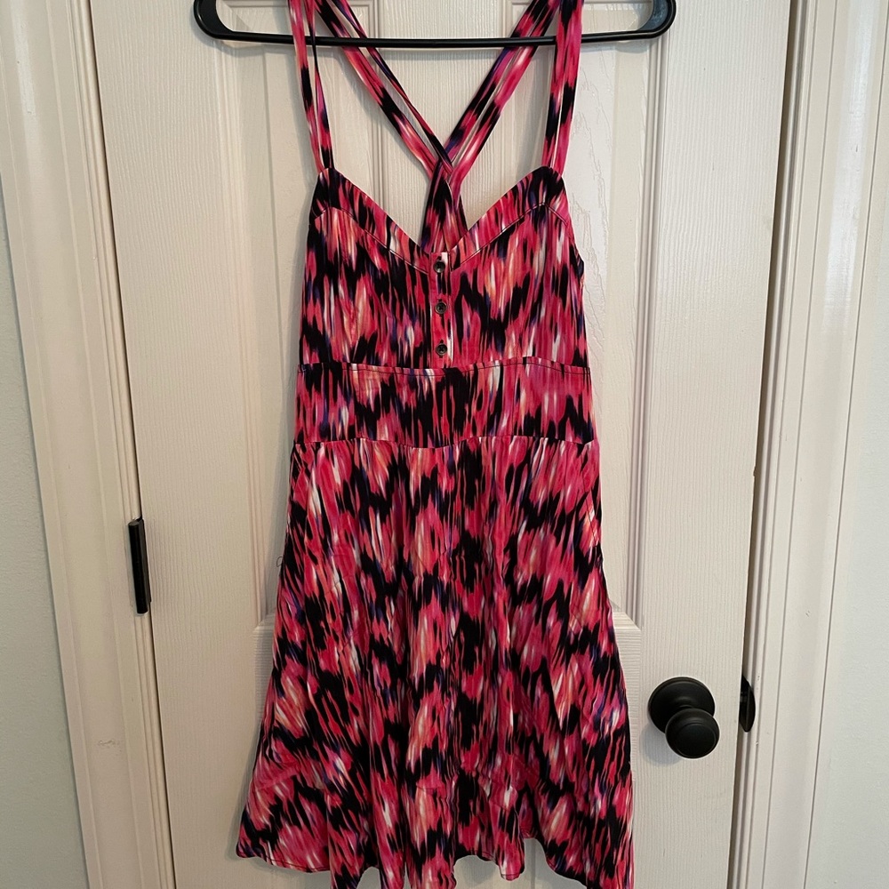 Multi-Color Strappy Dress w/ Pockets